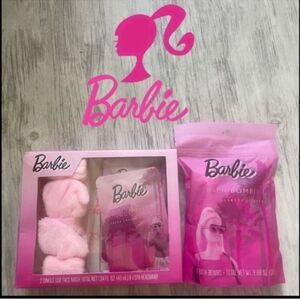 Last One Barbie Spa Set Tropical Bath Bombs, Face Mask & Pink Headband NIB